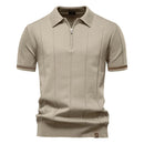 Camisa Polo Masculina Casual com Zíper Quebec